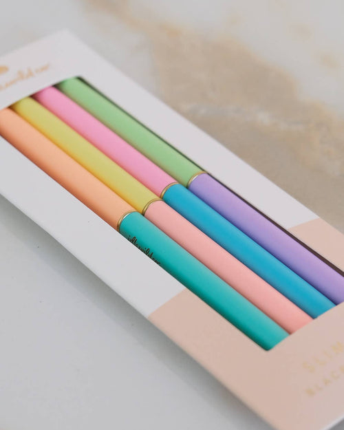 Schlanke Stifte, 4er-Set | Zweifarbige Neonfarben