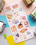 Chickie Cafe "Neko Mart" 😺🛒 STICKII Sticker Sheet - Japanese Convenience Store Cat Decals