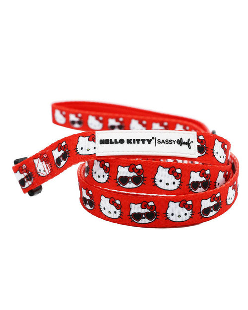 Sassy Woof x Hello Kitty „Red Classic“ 🍎 Hundeleine – 152 cm, rot-weiß kariert, gepolsterter Griff 🎀