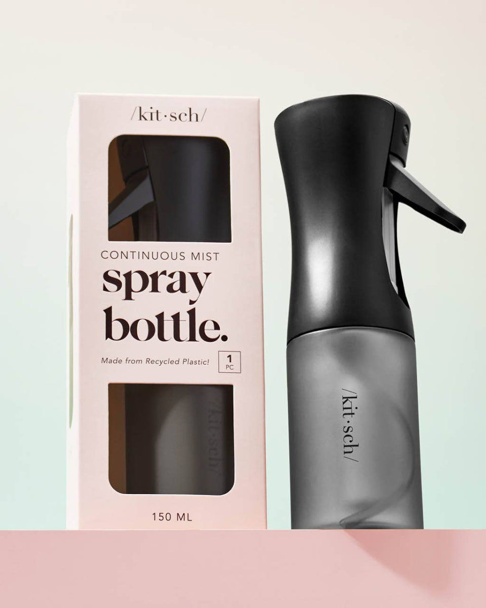 Black Recycled Plastic Continuous Spray Bottle