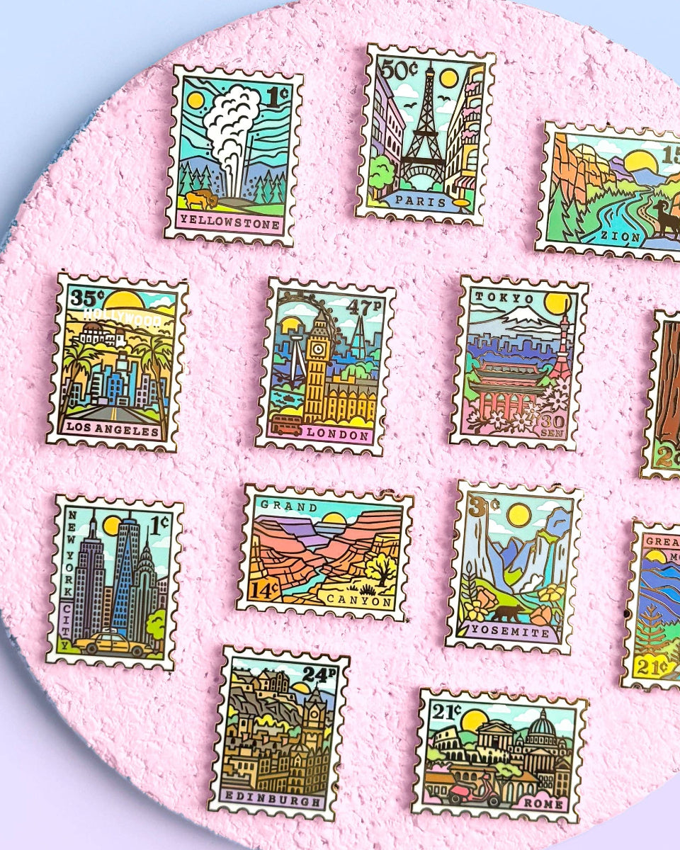 The Grand Canyon Stamp Hard Enamel Pin - 1.35"