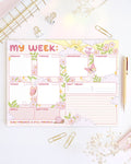 Weekly Planner Sunshine Positivity 8.5" x 11" Desk Notepad