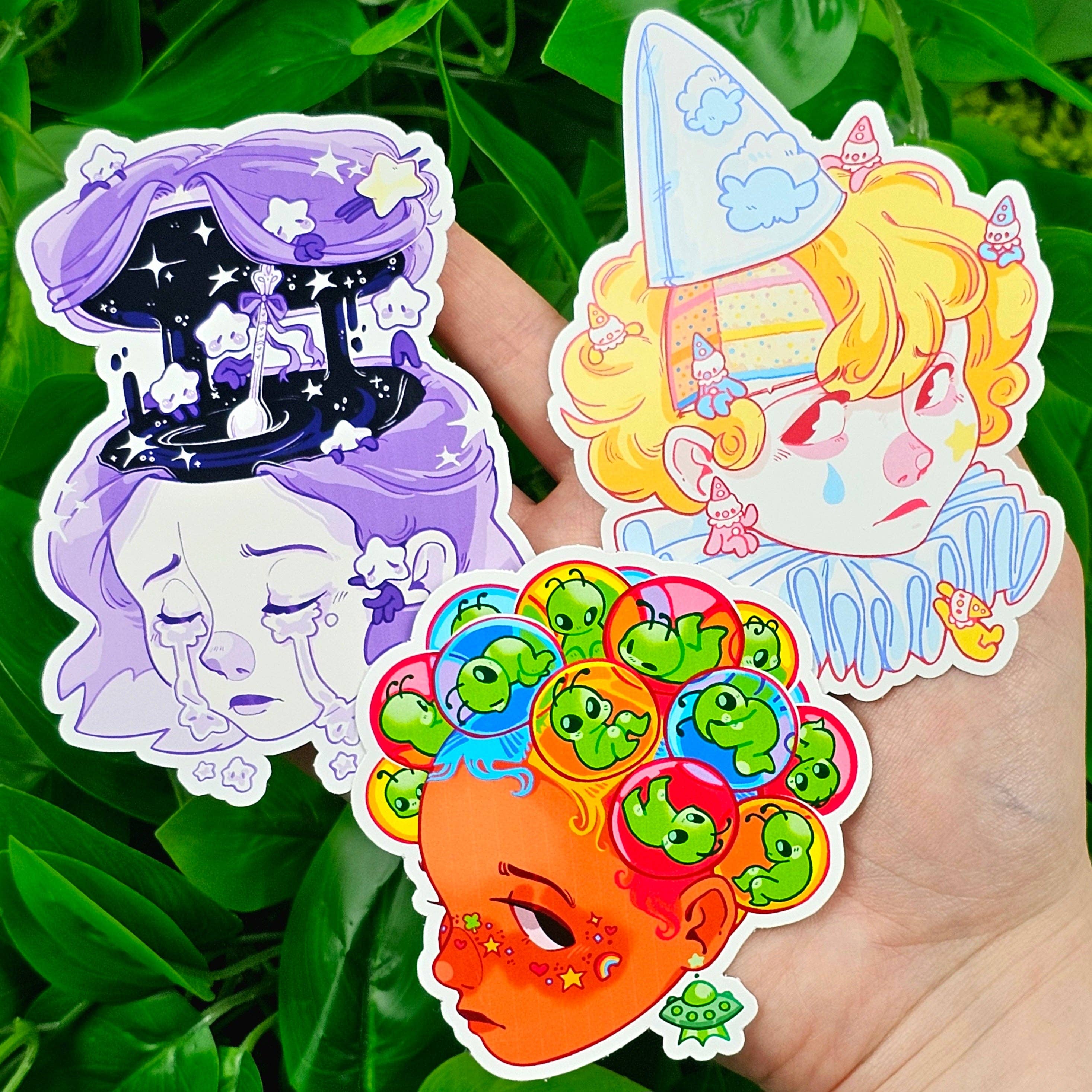 Milky Tomato - Cute Weirdcore Girl Stickers!
