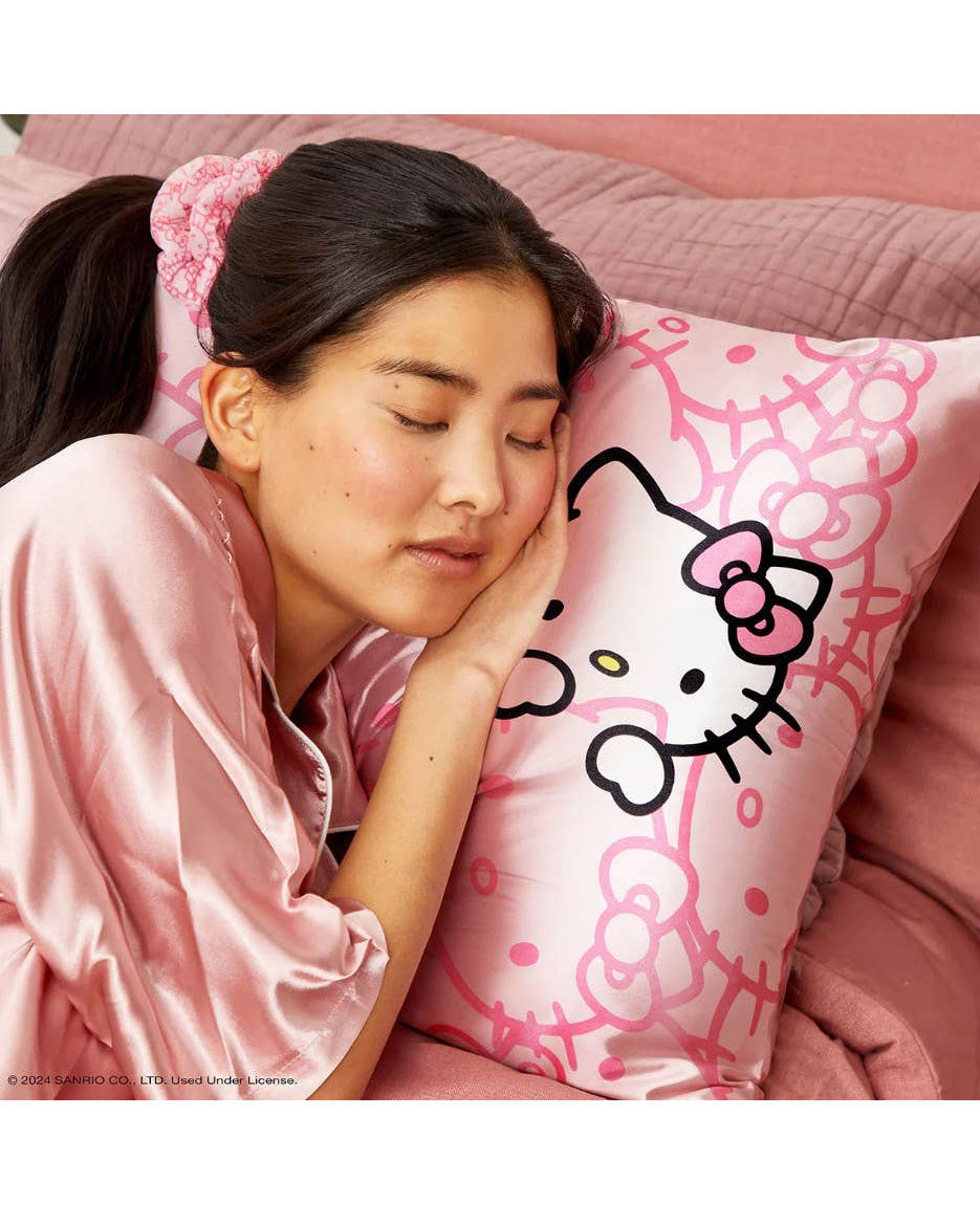 Hello Kitty x Kitsch Satin Pillowcase & Pillow Scrunchie Set