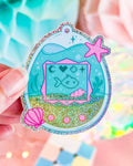 Lula Rocks "Digital Aquarium" 👾 90s Retro Toy Sticker - 2.35" Glitter Vinyl ✨