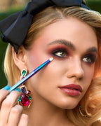 Juego de brochas cosméticas para rostro y ojos y neceser Alicia en el país de las maravillas de Disney