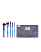 Juego de brochas cosméticas para rostro y ojos y neceser Alicia en el país de las maravillas de Disney