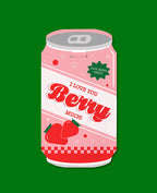 Loco Note - Love You Berry Much Soda Can Card