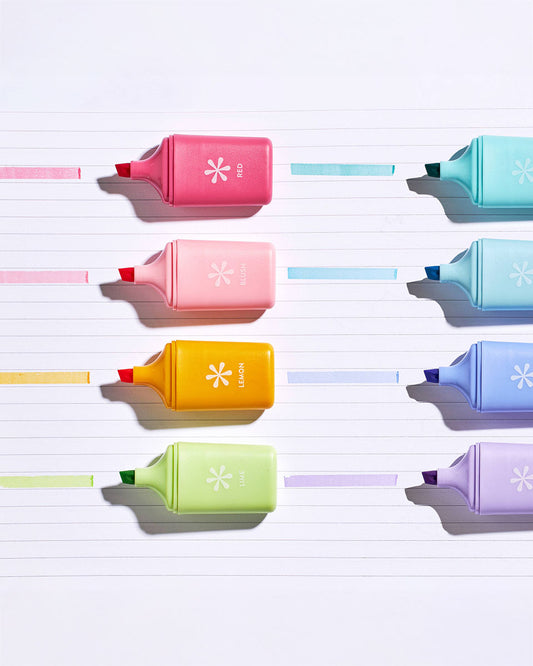 Mini Square Highlighter 8-pack: Rainbow