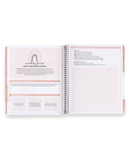 Coral & Cream Coiled Home + Sort Organizational Planner - 7" x 9"