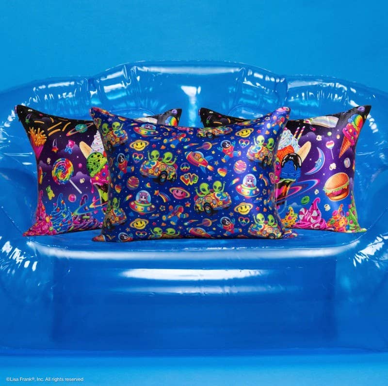 KITSCH - Lisa Frank® x Kitsch Satin Pillowcase in Zoomer™ & Zorbit™