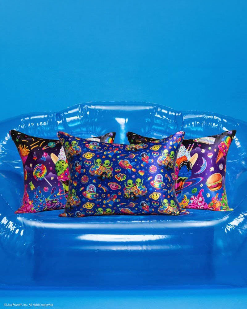 KITSCH - Lisa Frank® x Kitsch Satin Pillowcase in Zoomer™ & Zorbit™
