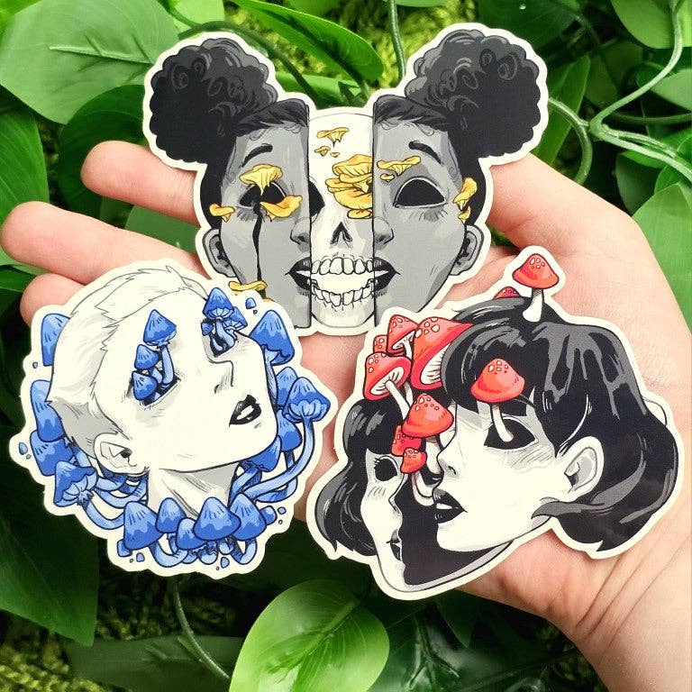 Milky Tomato - Clear Mushroom Face Girl Waterproof Stickers!