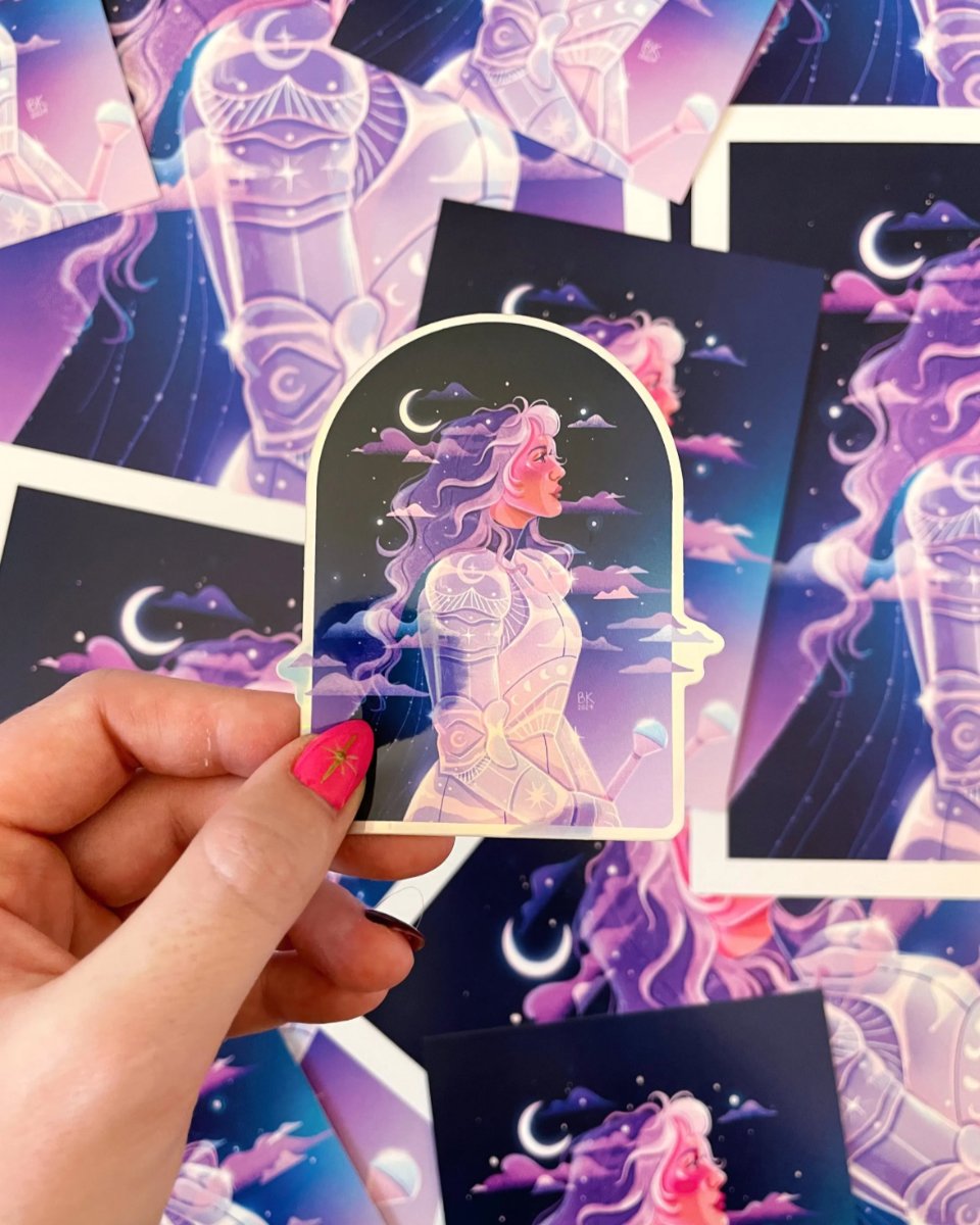 Moonlight Knight Holographic Vinyl Sticker