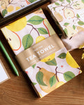 Paper Farm Press 🍐 Pear Tree Tea Towel - Hand-Illustrated Cotton Linen Kitchen Towel & Housewarming Gift