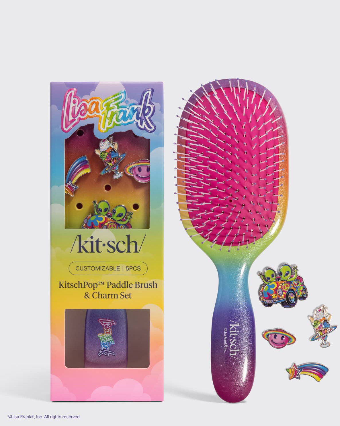 KITSCH - Lisa Frank® x KitschPop™ Paddle Brush 5pcSet-FantasticWorld™