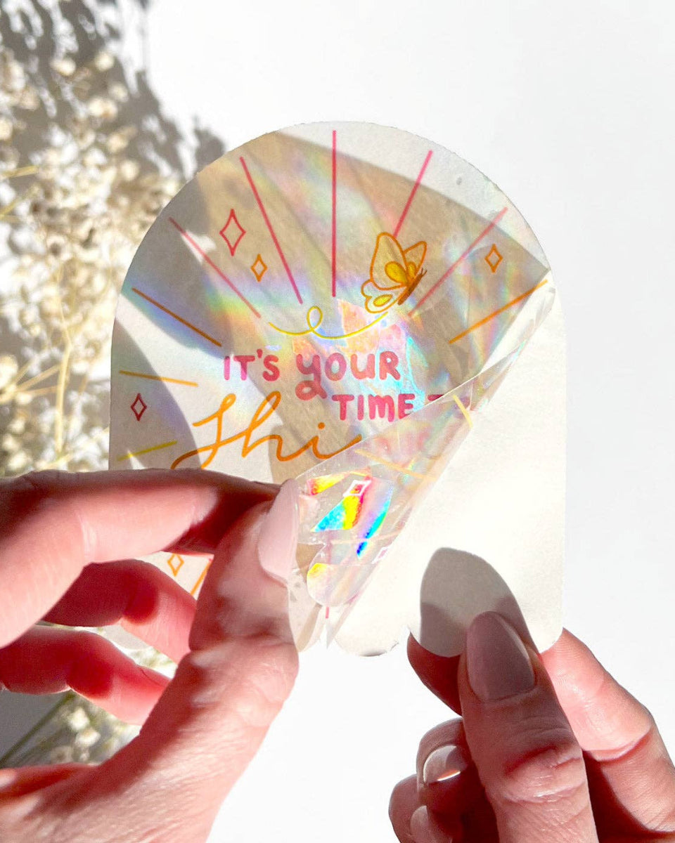 "Your Time To Shine" Sonnenfänger Fensteraufkleber Regenbogen Sticker