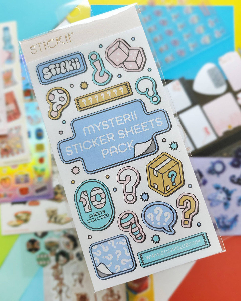 Stickii Mysterii Sticker Sheets Pack - 10 Sheets