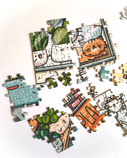 Puzzle Plant Lovers Kawaii de 1000 piezas "The Plant Shop"