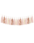 Blush & Rose Gold 16 Tassel DIY 5ft Garland Kit