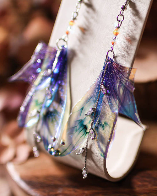 Daughter of Elrond Holographic Handmade Swarovski Dangle Earrings