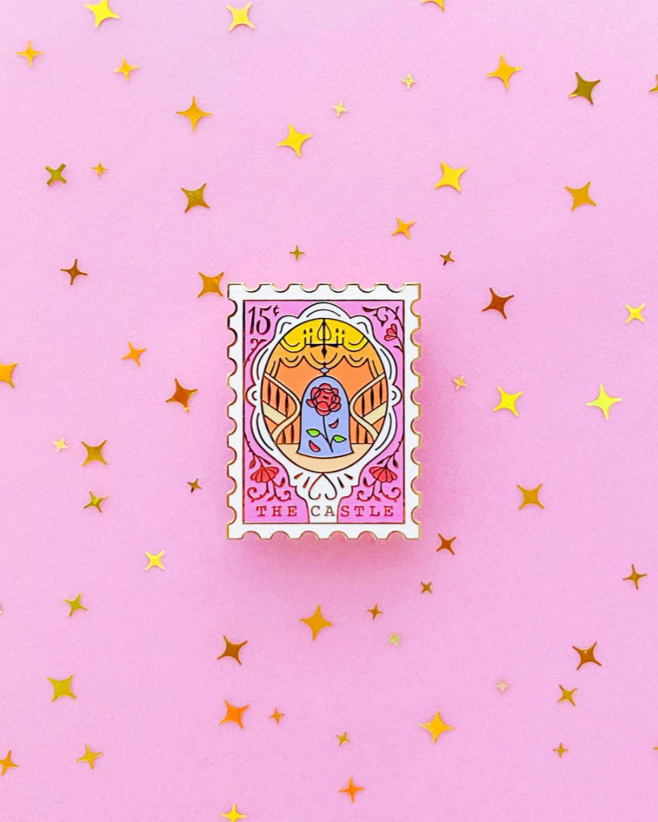 The Beast's Castle Hard Enamel Stamp Pin