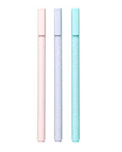 Paquete de 3 bolígrafos de tinta negra Pastel Hello Kitty