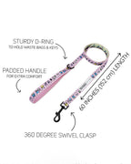 Sassy Woof x Hello Kitty &amp; Friends® „Flower Festival“ 🌸 Hundeleine – 152 cm langer, gepolsterter Griff 🐕