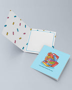 "I've Really Fallen for You" Kawaii Bears & Pigs Building Blocks Greeting Card - 6"