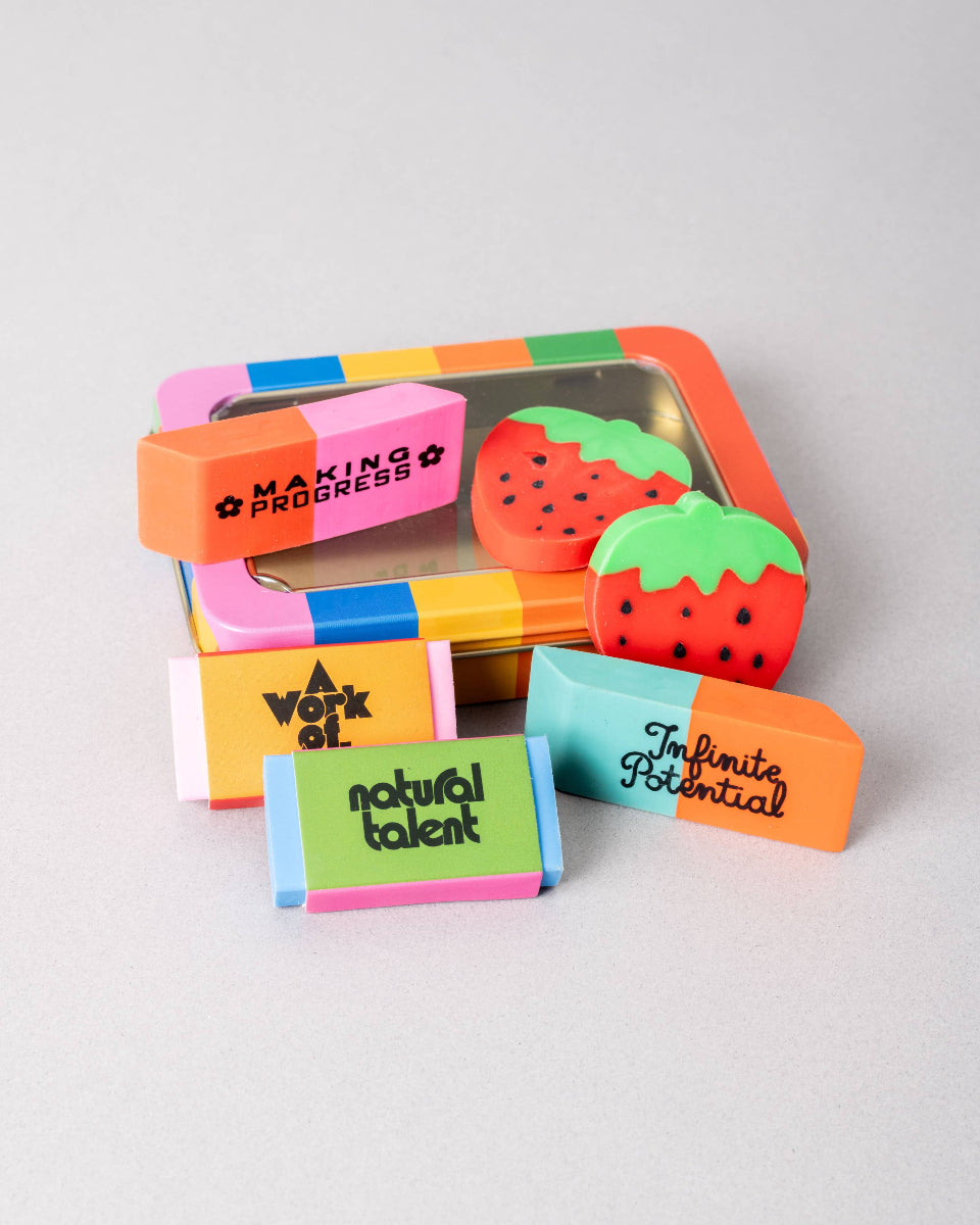 Infinite Potential & Strawberries Eraser 6 Set