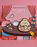 Kawaii Mama Dumpling and Baby Hard Enamel Pin - 1"