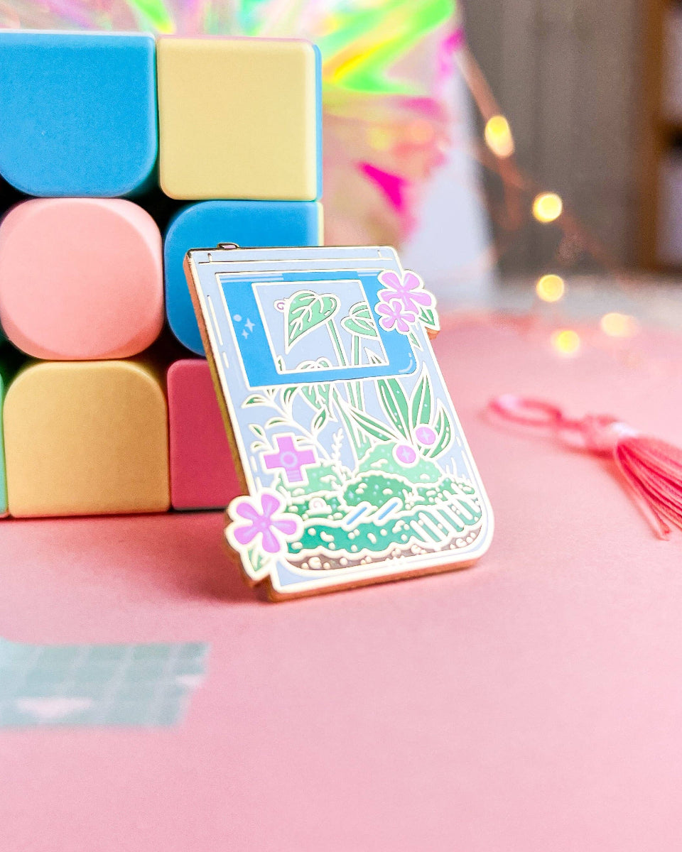 Terrarium Handheld Classic 90s Toy Inspired Game Enamel Pin - 1.5"