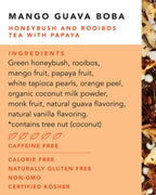 Mango-Guave-Boba-Tee - Schachtel mit 12 verpackten Pyramidenbeuteln