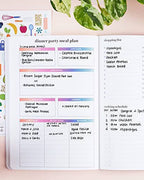 Essensplanung Petite Dateless Planer + Stickerbogen - Farbmischungen: Rosa &amp; Lila