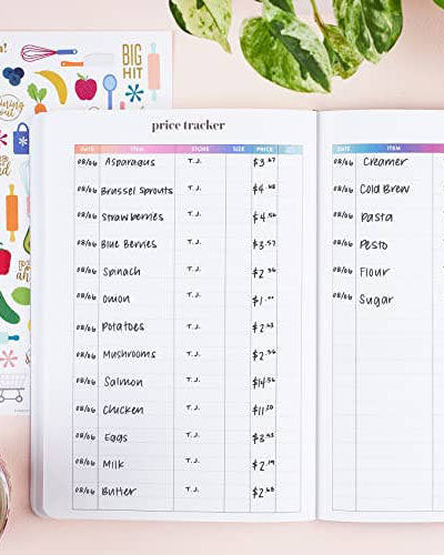 Meal Planning Petite Dateless Planner + Sticker Sheet - Colorblends: Pink & Purple