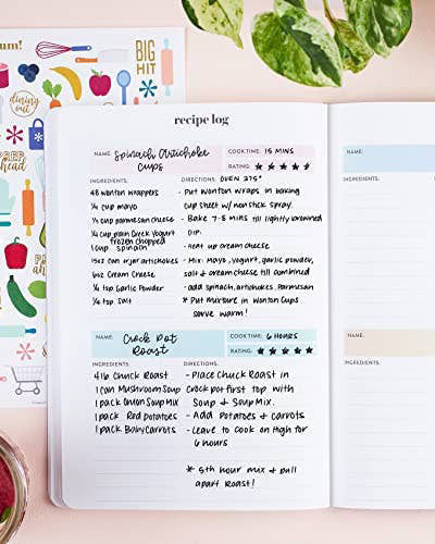Meal Planning Petite Dateless Planner + Sticker Sheet - Colorblends: Pink & Purple