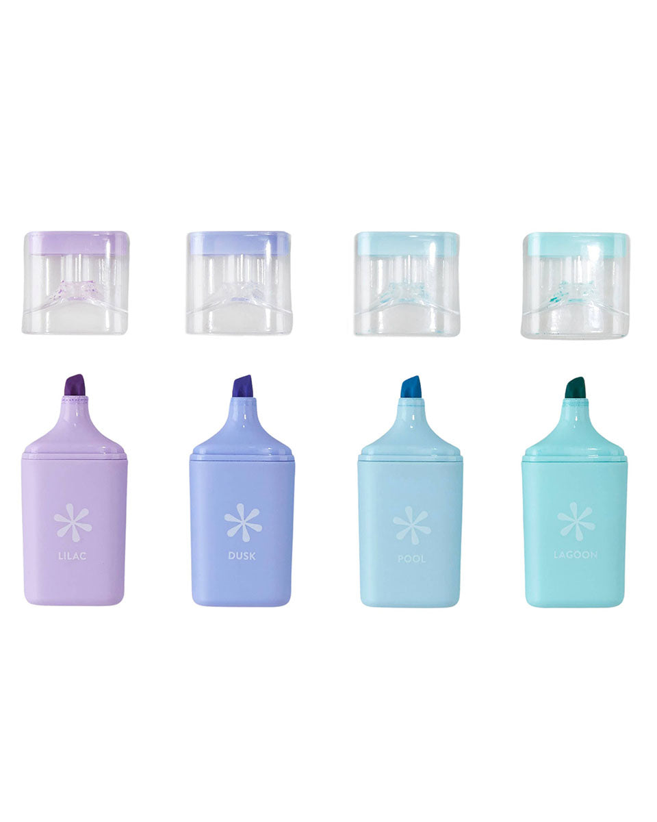 Mini 2.5" Square Highlighter 8-pack: Rainbow Colors