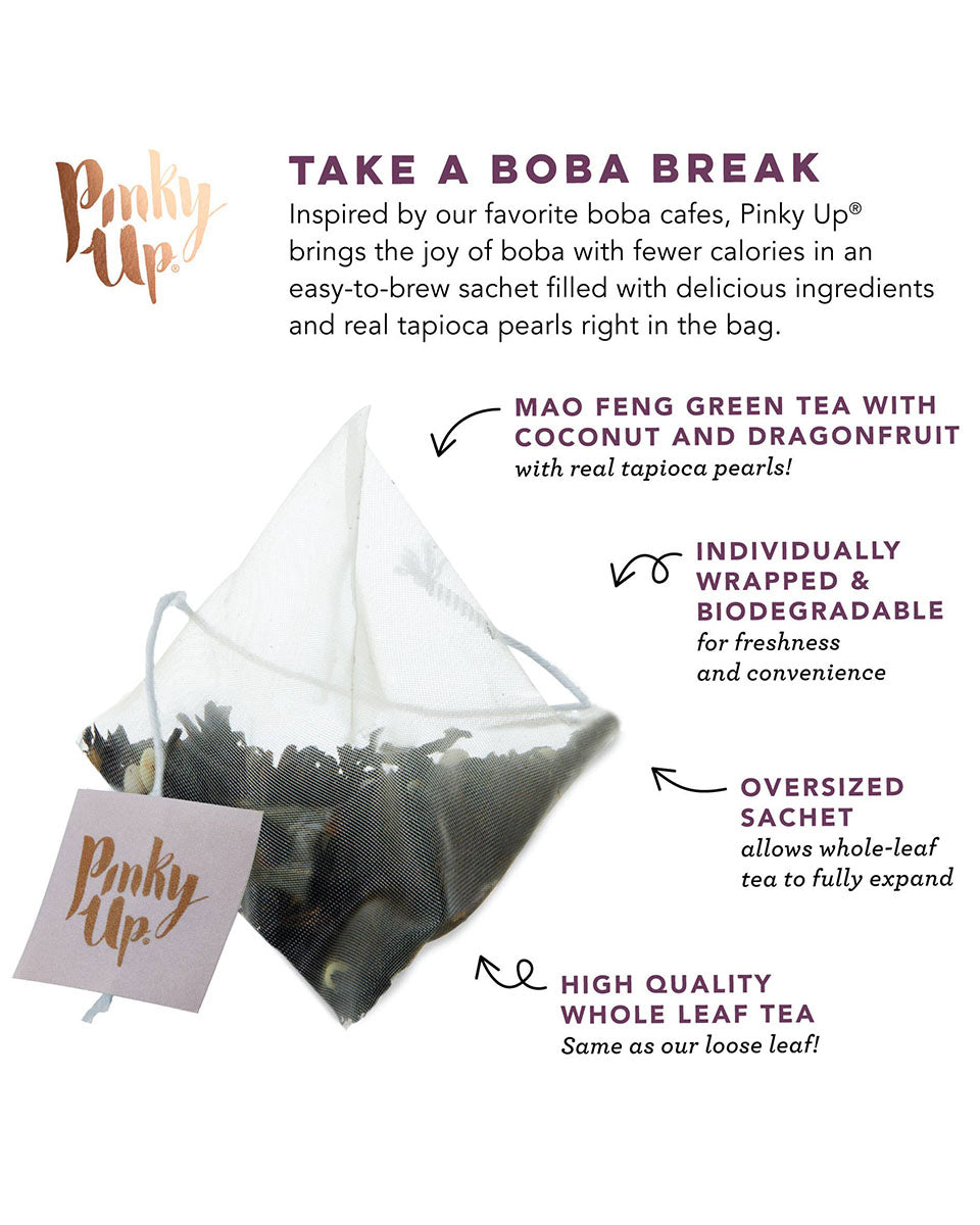 Mochi Ice Cream Flavored Boba Tea - Box of 12 Pyramid Sachets