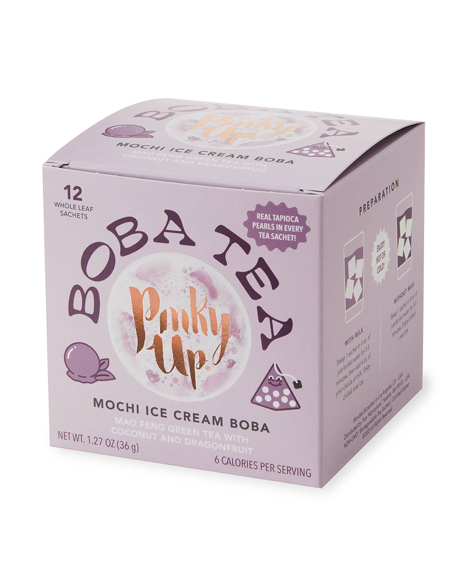 Mochi Ice Cream Flavored Boba Tea - Box of 12 Pyramid Sachets