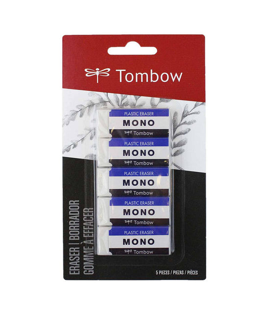 MONO Soft Plastic Eraser 5 Pack - Small
