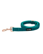 Napa Teal Green Dog Leash w/Rose Gold-toned Hardware -  60"