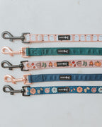 Napa Teal Green Dog Leash w/Rose Gold-toned Hardware -  60"