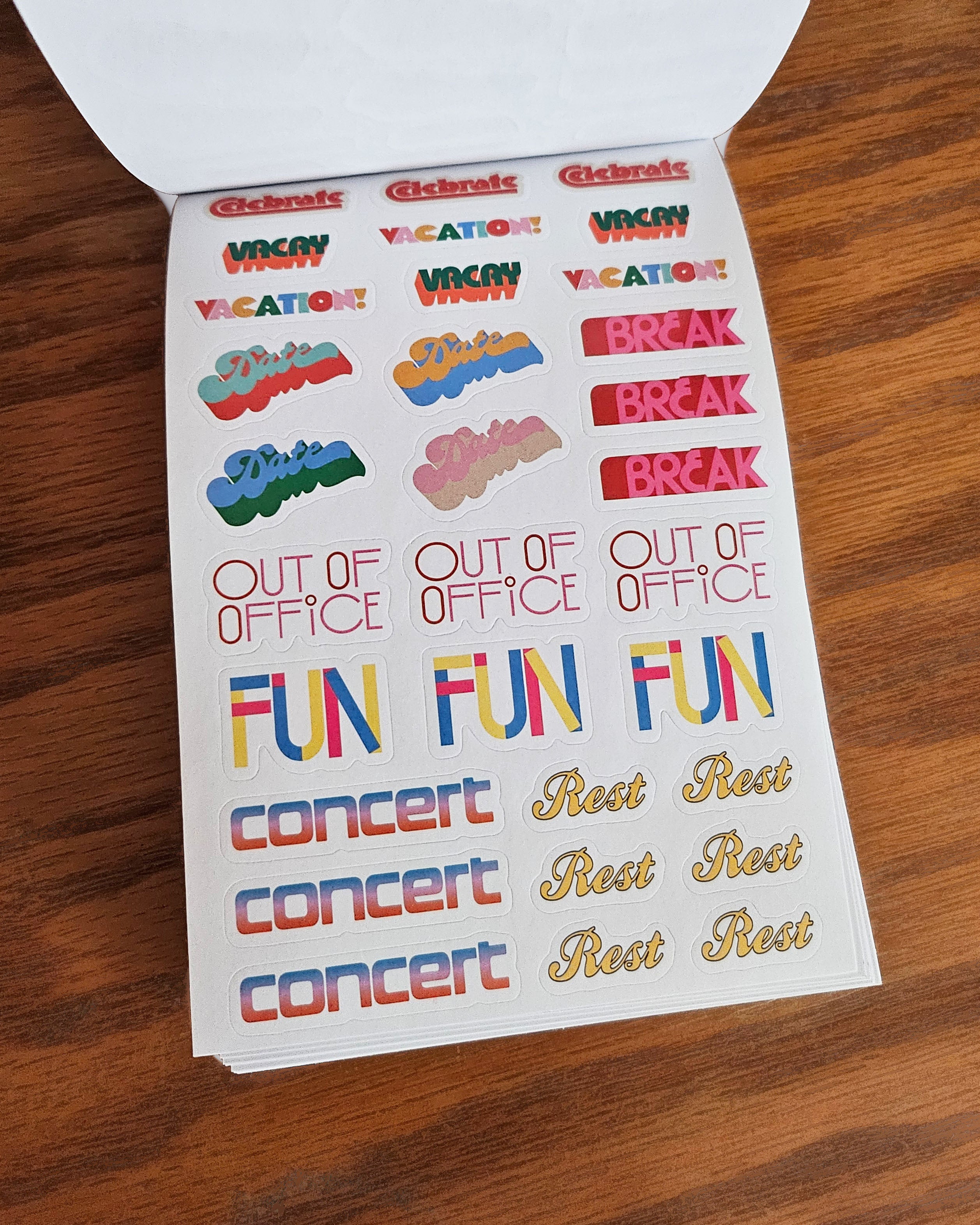 Planner Sticker 40pg Book, Issue One
