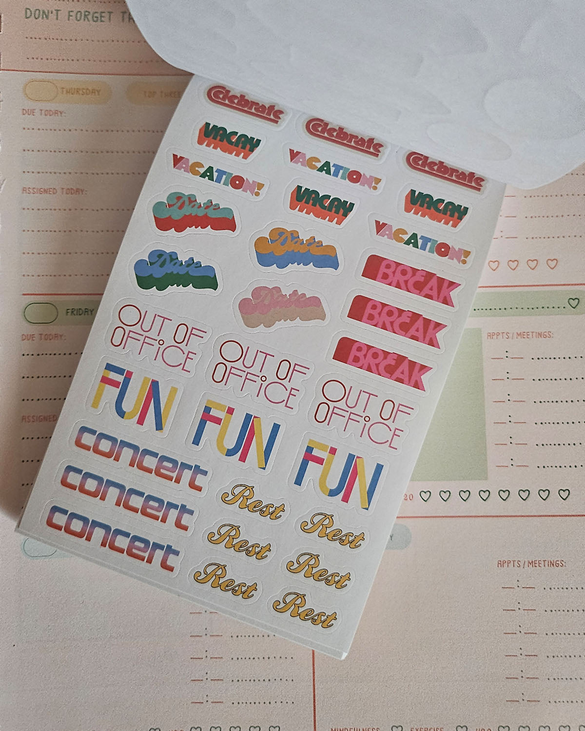 Planner Sticker 40pg Book, Issue One