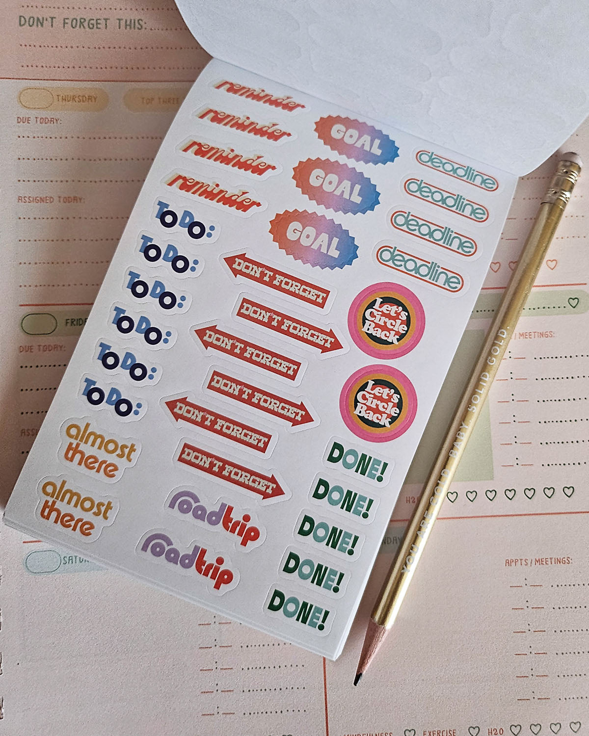 Planner Sticker 40pg Book, Issue One