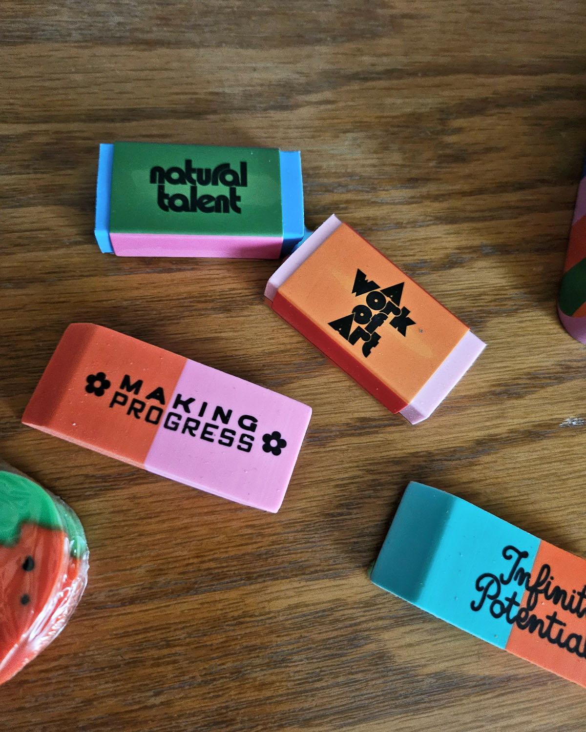 Infinite Potential & Strawberries Eraser 6 Set