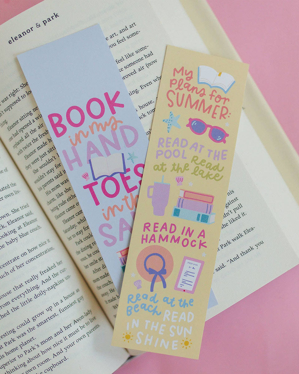 Summer Reading Plans Bookmark Set of 2 - 2" x 7"