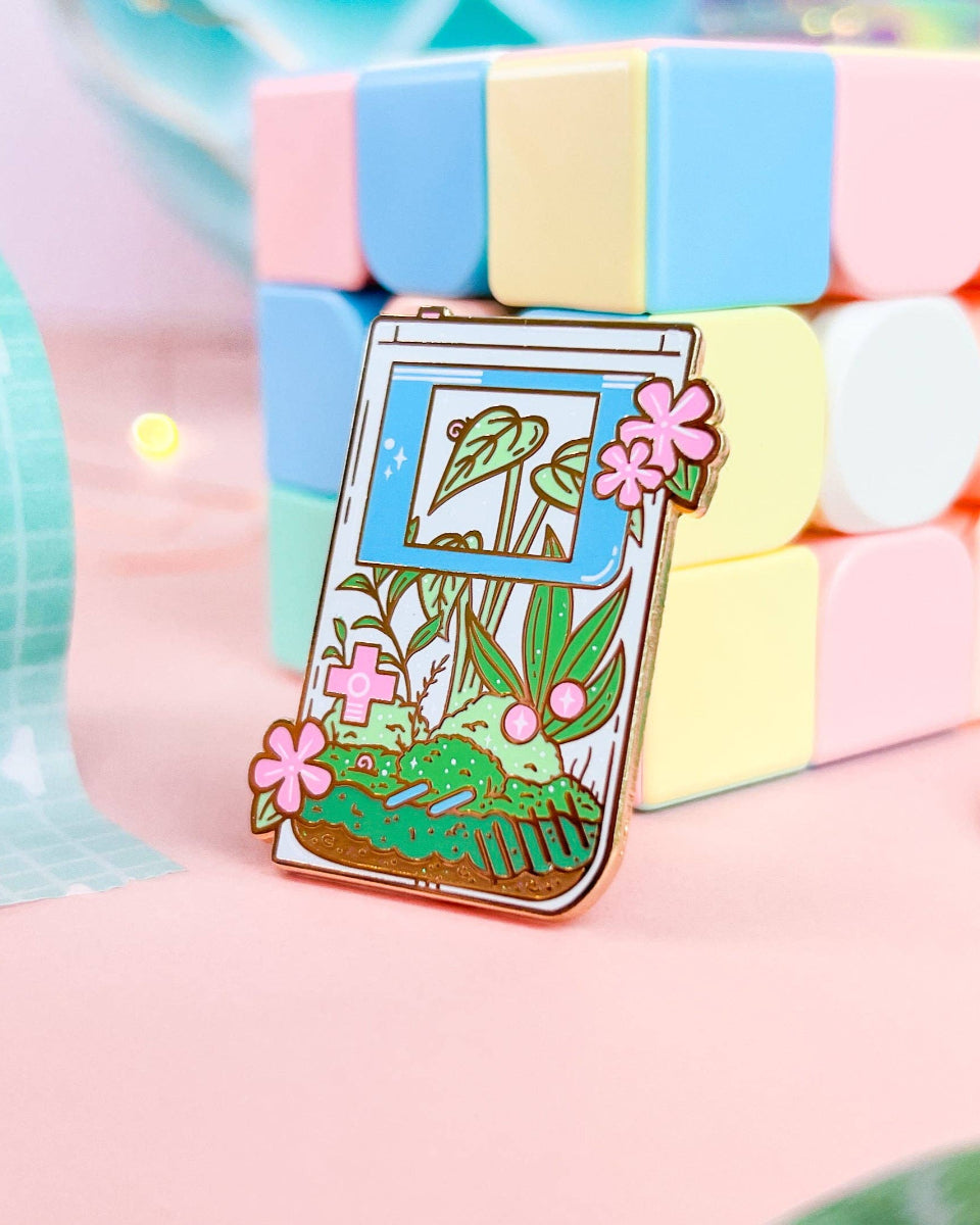 Terrarium Handheld Classic 90s Toy Inspired Game Enamel Pin - 1.5"