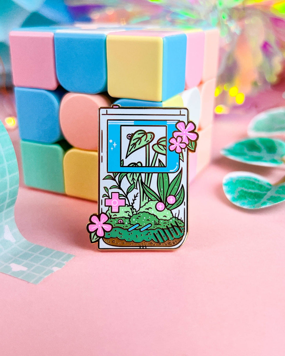 Terrarium Handheld Classic 90s Toy Inspired Game Enamel Pin - 1.5"