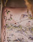 Impresión artística de papel reciclado del mapa del condado de Shire - Impresión cuadrada de 8,25"